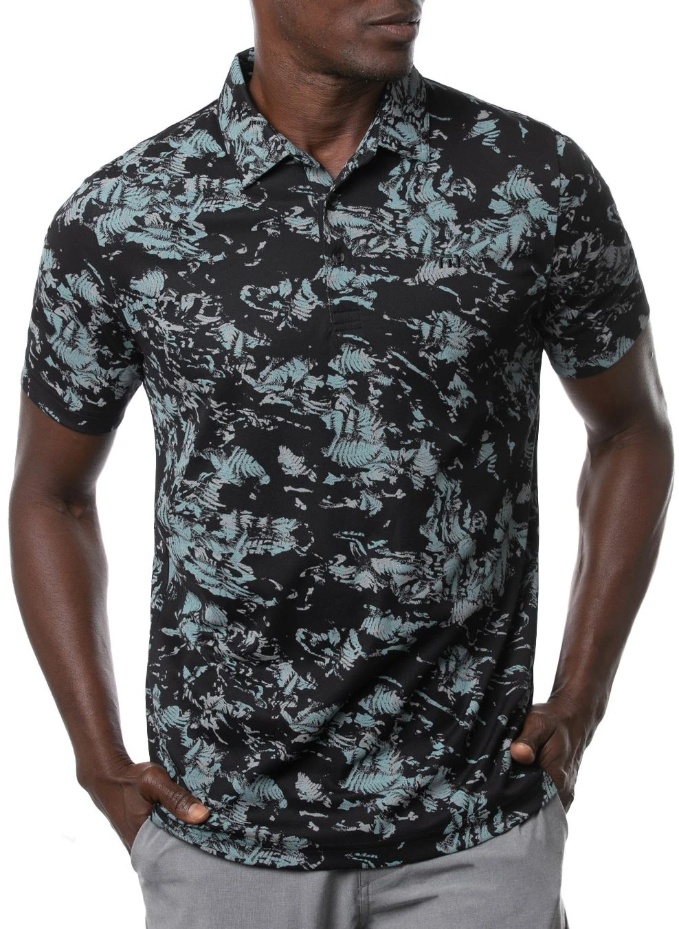 TravisMathew Men's Alley Oop Golf Polo Black 3 TravisMathew Men's Alley Oop Golf Polo Black