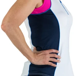 Jofit Women's Color Block Sleeveless 1/4 Zip Golf Polo White 10 Jofit Women's Color Block Sleeveless 1/4 Zip Golf Polo White -Golf Apparel Shop unnamed file 10069