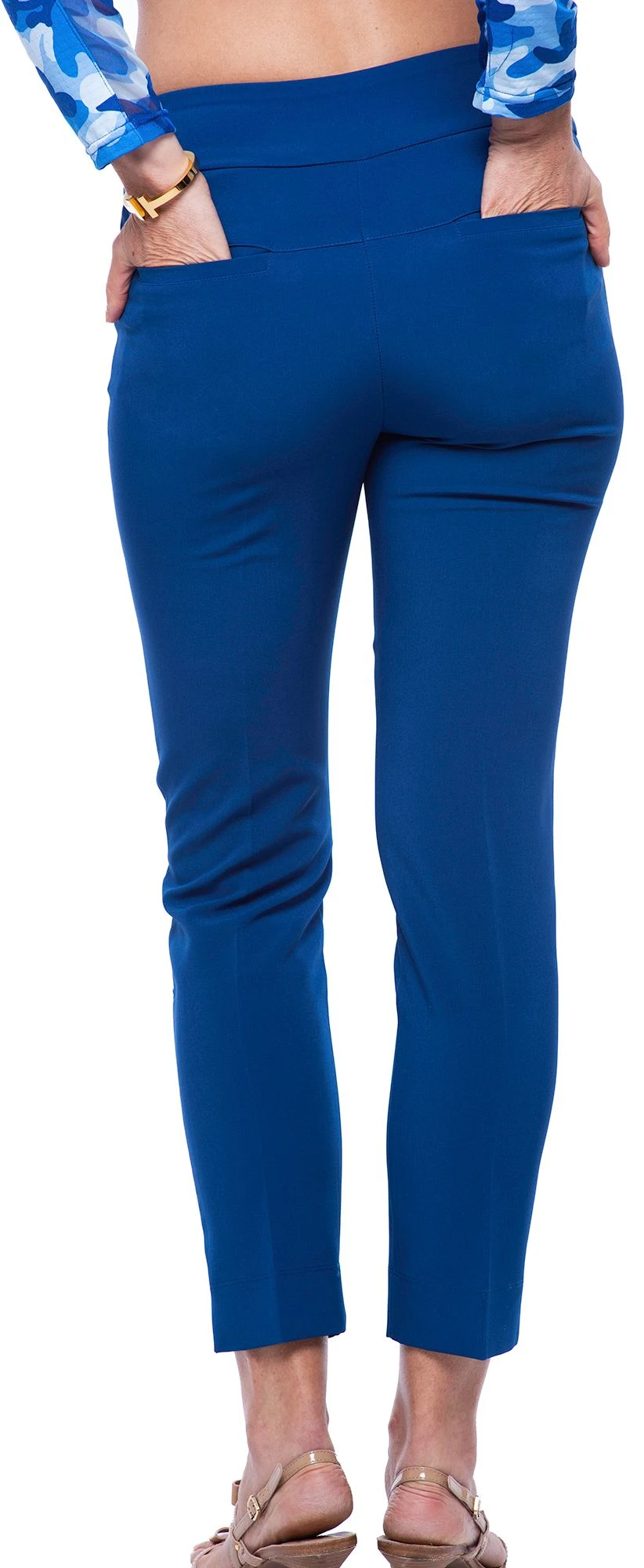 IBKUL Women's Ankle Length Golf Pants Navy 4 IBKUL Women's Ankle Length Golf Pants Navy - Image 2