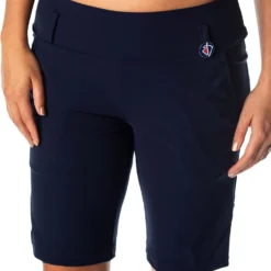 SwingDish Women's Jocelyn Bermuda 10'' Golf Shorts Navy Blue
