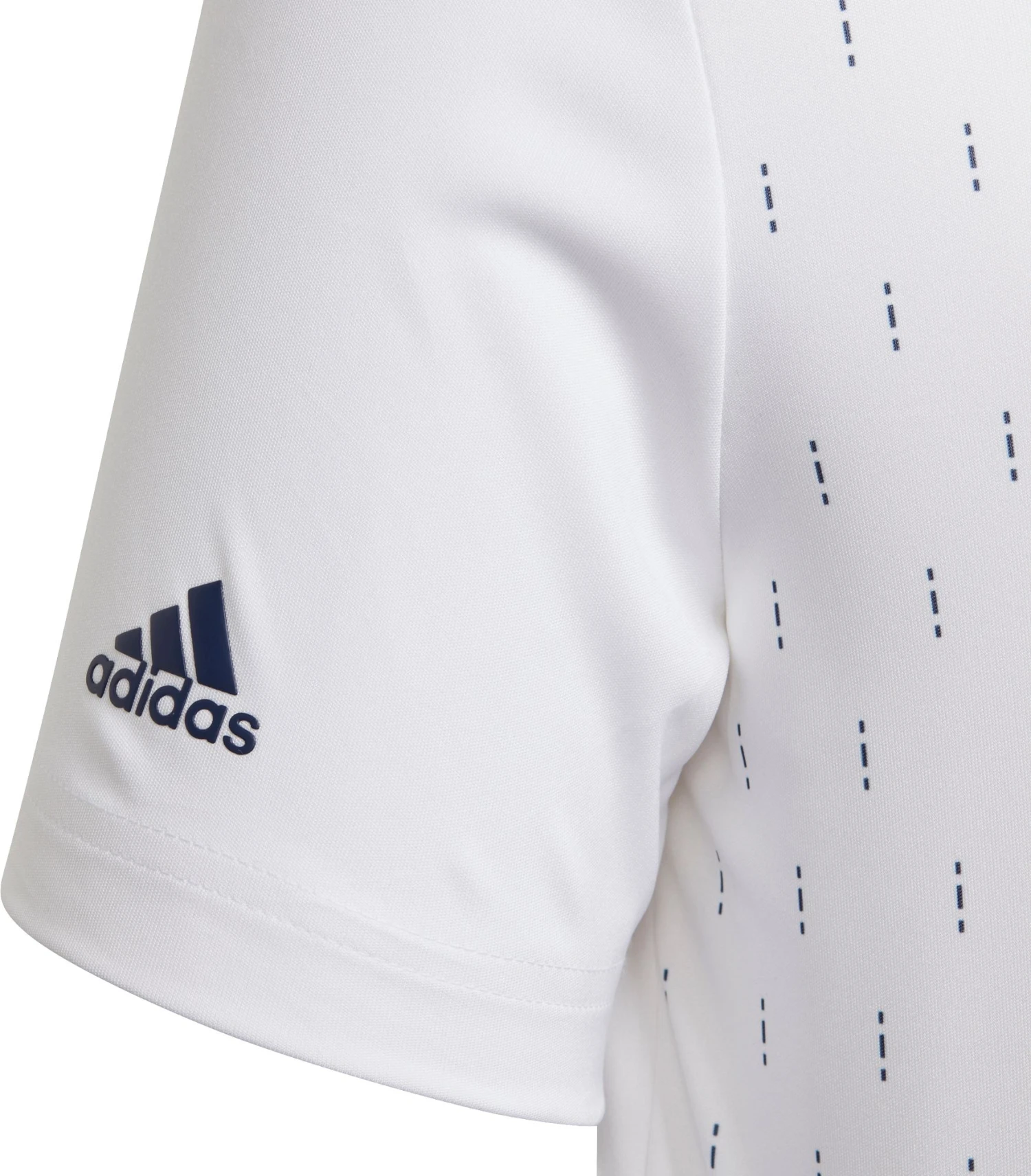 Adidas Boys' Graphic Print Golf Polo White/dark Blue 5 Adidas Boys' Graphic Print Golf Polo White/dark Blue - Image 3