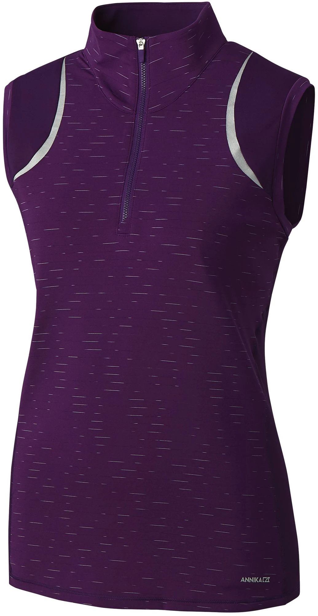 Cutter & Buck Women's Annika Elite Contour Mock Neck 1/4 Zip Sleeveless Golf Top Sport Blue 3 Cutter & Buck Women's Annika Elite Contour Mock Neck 1/4 Zip Sleeveless Golf Top Sport Blue