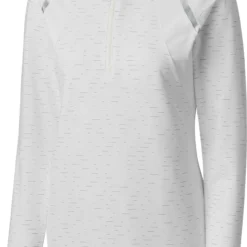 Cutter & Buck Women's Annika Elite Contour Mock Neck 1/4 Zip Golf Top White