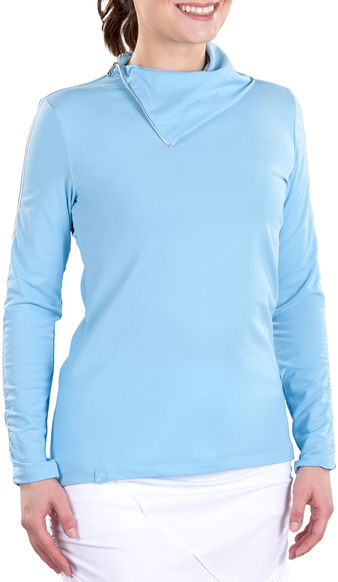 SwingDish Women's Ellie Long Sleeve Golf Top Blue 3 SwingDish Women's Ellie Long Sleeve Golf Top Blue