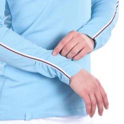 SwingDish Women's Ellie Long Sleeve Golf Top Blue 17 SwingDish Women's Ellie Long Sleeve Golf Top Blue -Golf Apparel Shop unnamed file 10237