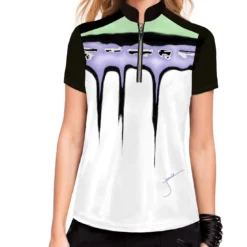 Jamie Sadock Women's Drip Print 1/4 Zip Golf Polo Sugar