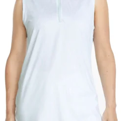 Puma Women's CLOUDSPUN Jungle Sleeveless Golf Polo Soothing Sea/bright White
