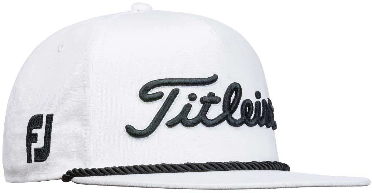 Titleist Men's 2020 Tour Rope Flat Brim Golf Hat White/black 5 Titleist Men's 2020 Tour Rope Flat Brim Golf Hat White/black - Image 3