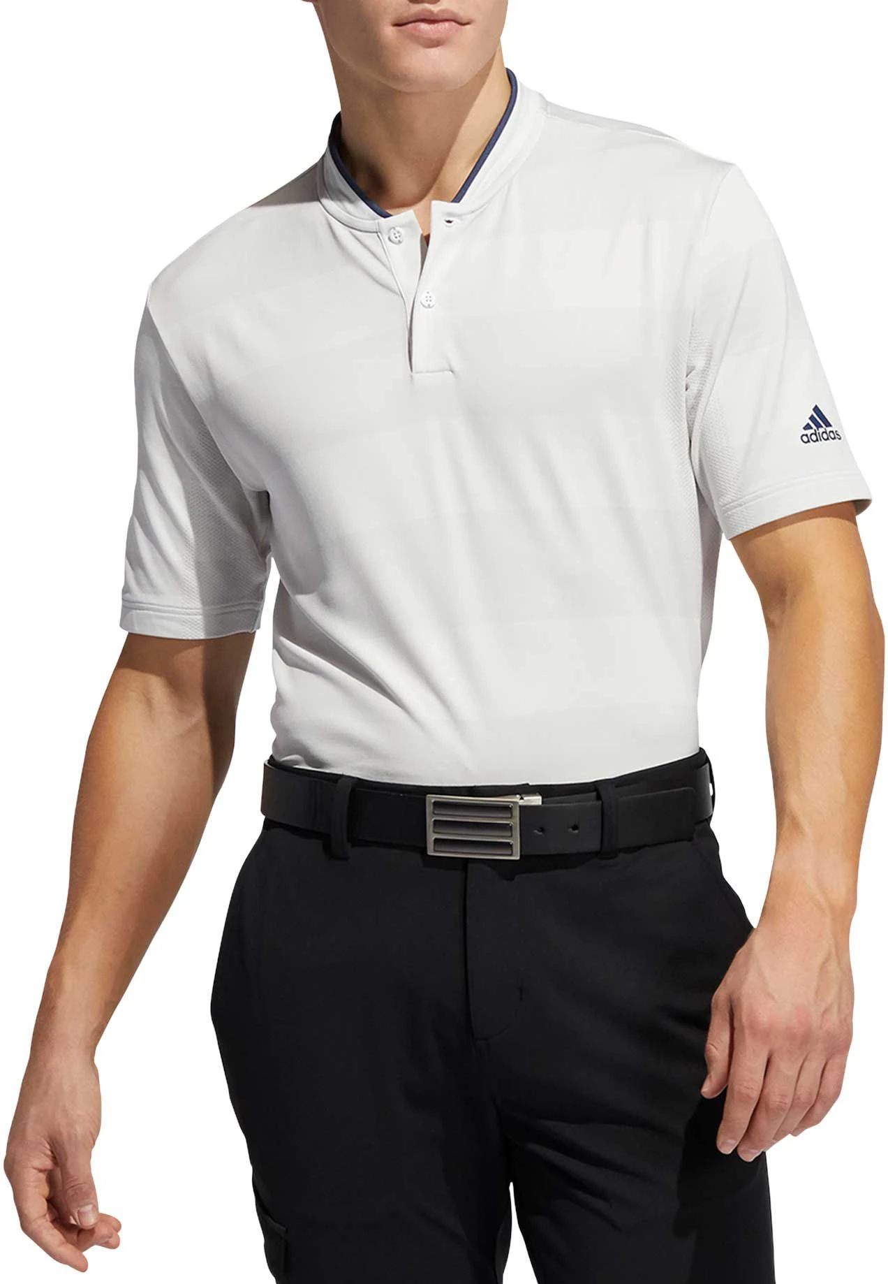 Adidas Men's Primeknit Golf Polo Shirt White/grey One 3 Adidas Men's Primeknit Golf Polo Shirt White/grey One