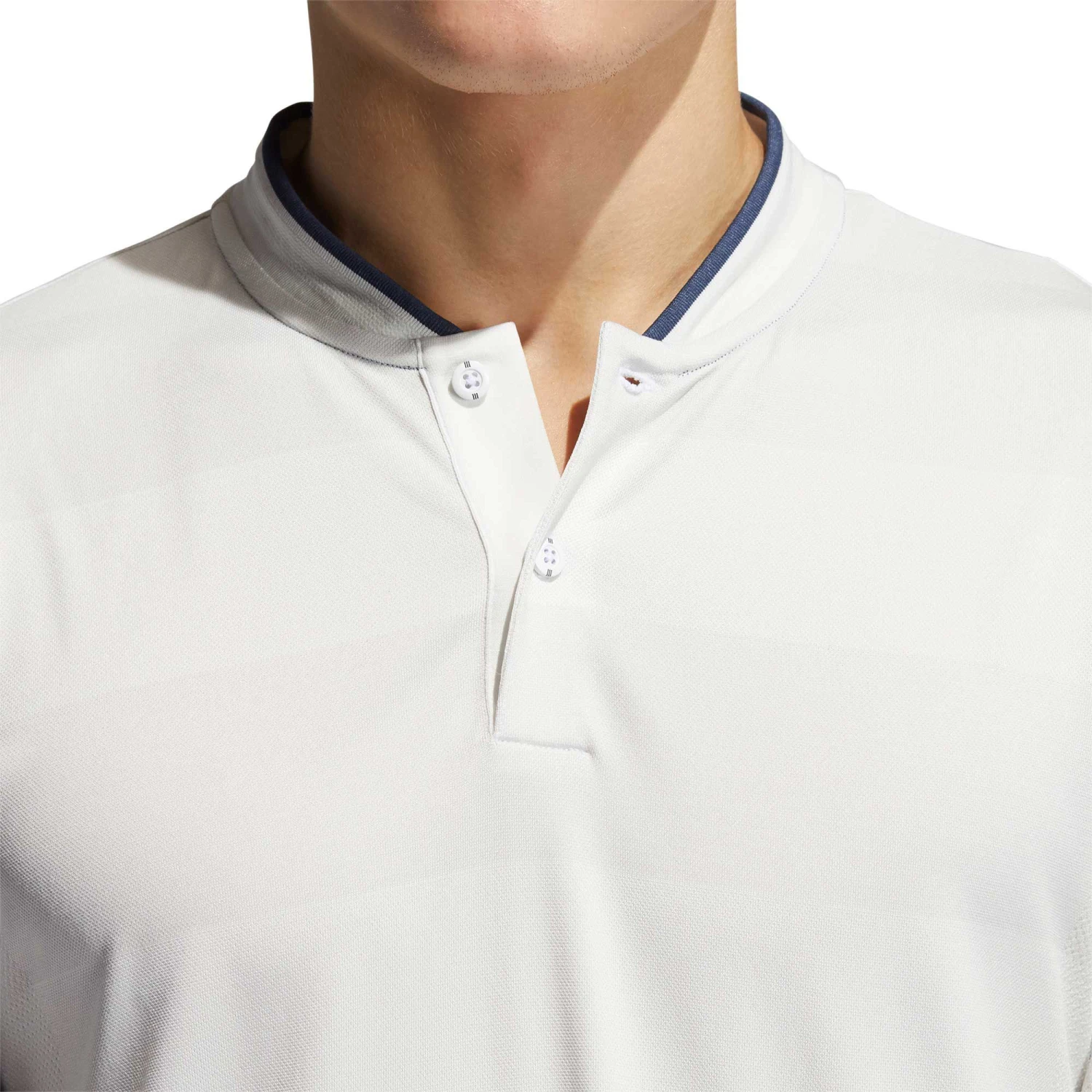 Adidas Men's Primeknit Golf Polo Shirt White/grey One 6 Adidas Men's Primeknit Golf Polo Shirt White/grey One - Image 4