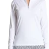Sport Haley Women's Skye Mock Long Sleeve 1/4 Zip Golf Polo White 1 Sport Haley Women's Skye Mock Long Sleeve 1/4 Zip Golf Polo White -Golf Apparel Shop unnamed file 10334