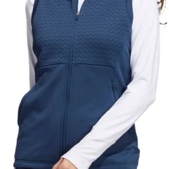 Adidas Women's Primegreen COLD.RDY Full Zip Golf Vest Crew Navy