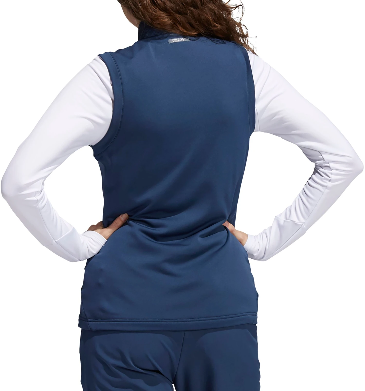 Adidas Women's Primegreen COLD.RDY Full Zip Golf Vest Crew Navy 4 Adidas Women's Primegreen COLD.RDY Full Zip Golf Vest Crew Navy - Image 2