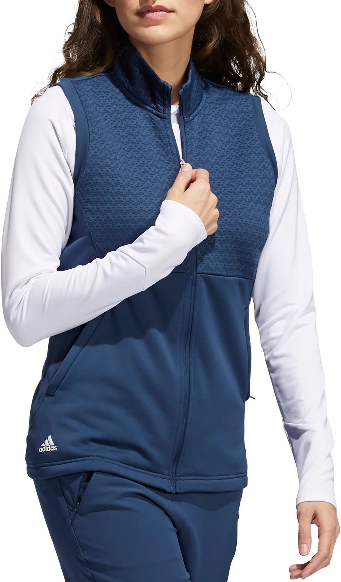 Adidas Women's Primegreen COLD.RDY Full Zip Golf Vest Crew Navy 5 Adidas Women's Primegreen COLD.RDY Full Zip Golf Vest Crew Navy - Image 3