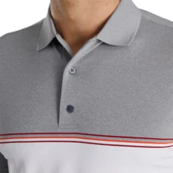 FootJoy Men's Color Block Golf Polo Grey/white 7 FootJoy Men's Color Block Golf Polo Grey/white -Golf Apparel Shop unnamed file 10377