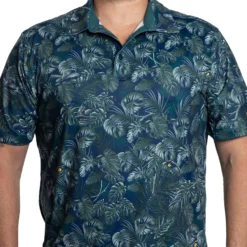 Breakfast Balls Men's Jurassic Park “Clever Girl" All Day Golf Polo Navy/green