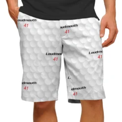 Loudmouth Golf Loudmouth Men's Big Golf Ball Stretch Tech Golf Shorts Multi
