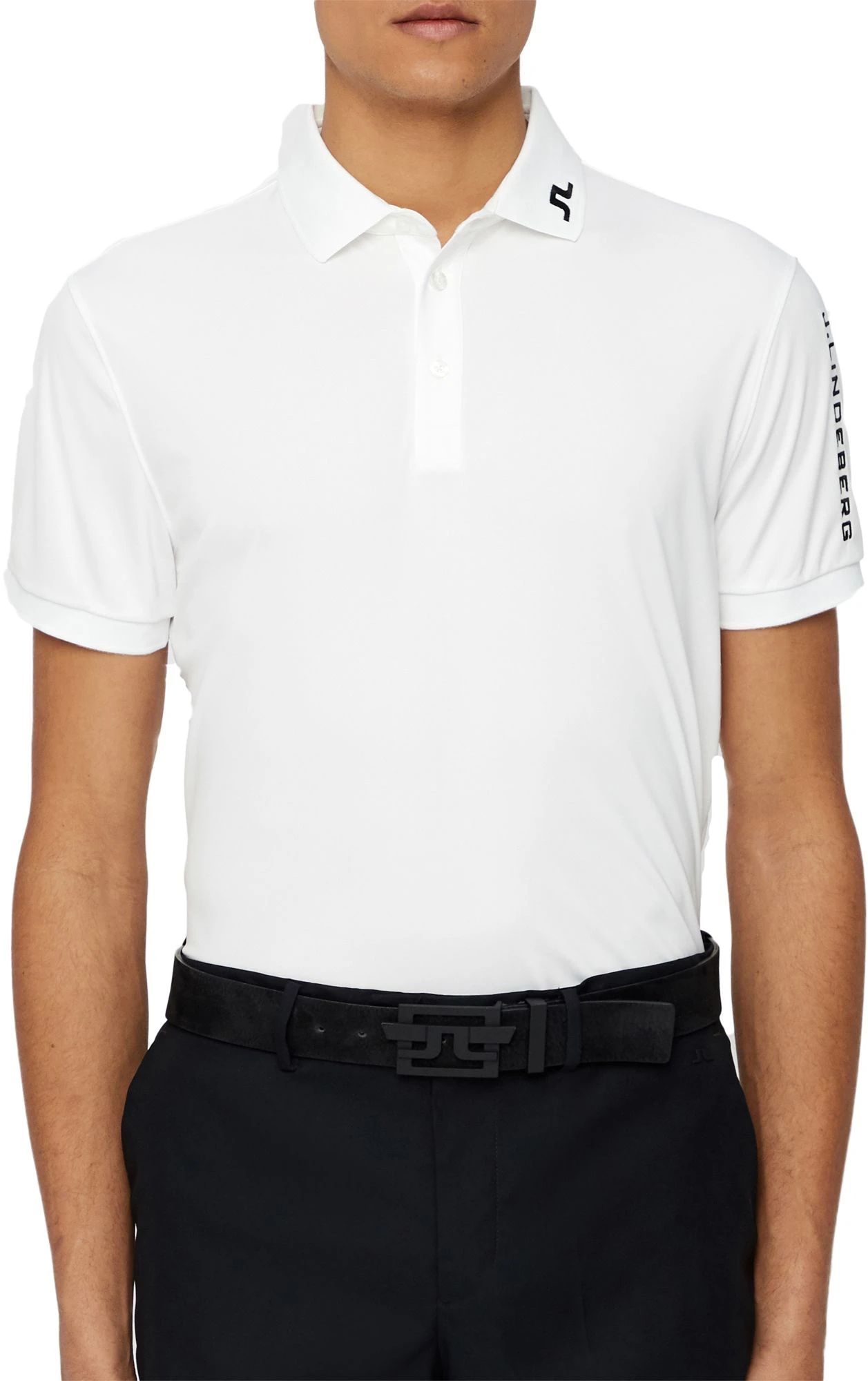 J.Lindeberg Men's Tour Tech Jersey Golf Polo White 3 J.Lindeberg Men's Tour Tech Jersey Golf Polo White