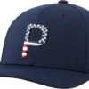 PUMA Youth Pars And Stripes P Golf Hat For Girls' White/navy