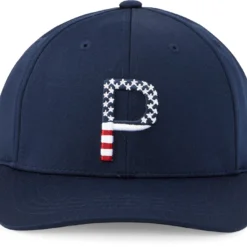 PUMA Youth Pars And Stripes P Golf Hat For Girls' White/navy -Golf Apparel Shop unnamed file 10469