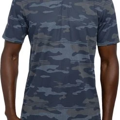 TravisMathew Men's Open Camo Golf Polo Black