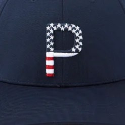 PUMA Youth Pars And Stripes P Golf Hat For Girls' White/navy -Golf Apparel Shop unnamed file 10470