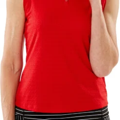 Nancy Lopez Golf Nancy Lopez Women's Journey Sleeveless Polo Cherry