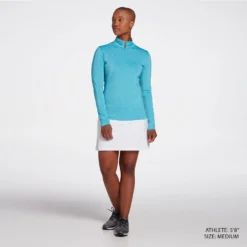 Slazenger Women's UV Long Sleeve Golf Pullover Blue Cove -Golf Apparel Shop unnamed file 10517