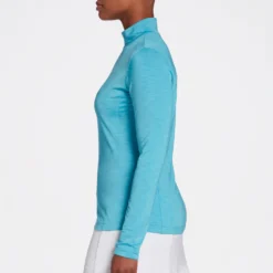 Slazenger Women's UV Long Sleeve Golf Pullover Blue Cove -Golf Apparel Shop unnamed file 10519