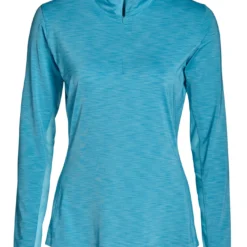 Slazenger Women's UV Long Sleeve Golf Pullover Blue Cove -Golf Apparel Shop unnamed file 10521