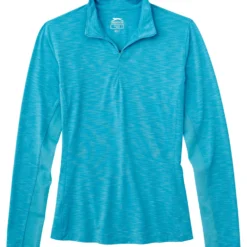 Slazenger Women's UV Long Sleeve Golf Pullover Blue Cove -Golf Apparel Shop unnamed file 10523