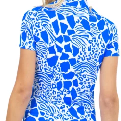 IBKUL Women's Bianca 1/4 Zip Short Sleeve Golf Sun Shirt Bianca Blue/white 5 IBKUL Women's Bianca 1/4 Zip Short Sleeve Golf Sun Shirt Bianca Blue/white -Golf Apparel Shop unnamed file 10541