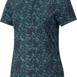 Puma Women's Cloudspun Camo Golf Polo Deep Teal