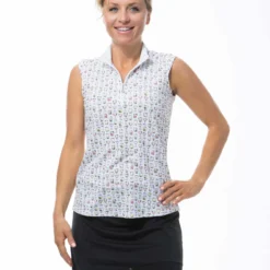 SanSoleil Women's SolTek ICE Sleeveless Mock On The Rocks