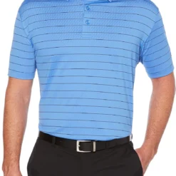 Callaway Men's Ventilated Stripe Golf Polo Marina