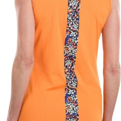 SwingDish Women's Gianna Golf Printed Tank Top Confetti Print/orange -Golf Apparel Shop unnamed file 10612