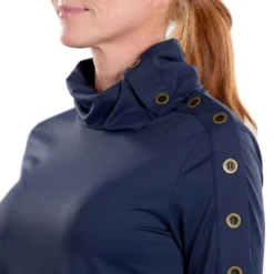 SwingDish Women's Hazel Crew Golf Pullover Navy -Golf Apparel Shop unnamed file 10623