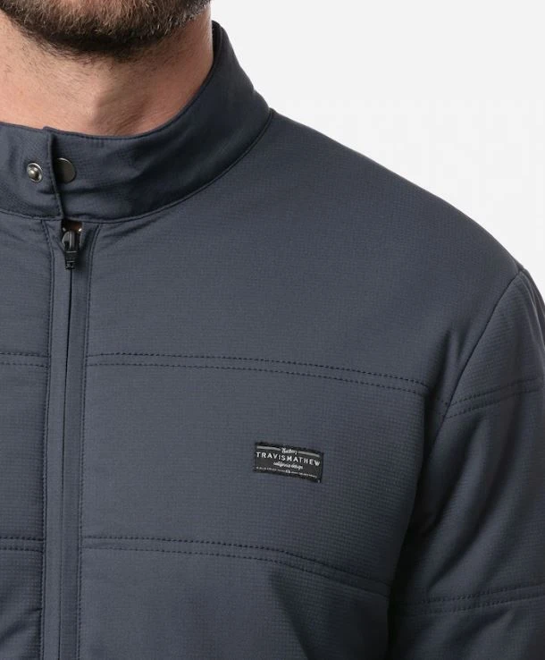 TravisMathew Men's Interlude Puffer Golf Jacket Black 4 TravisMathew Men's Interlude Puffer Golf Jacket Black - Image 3