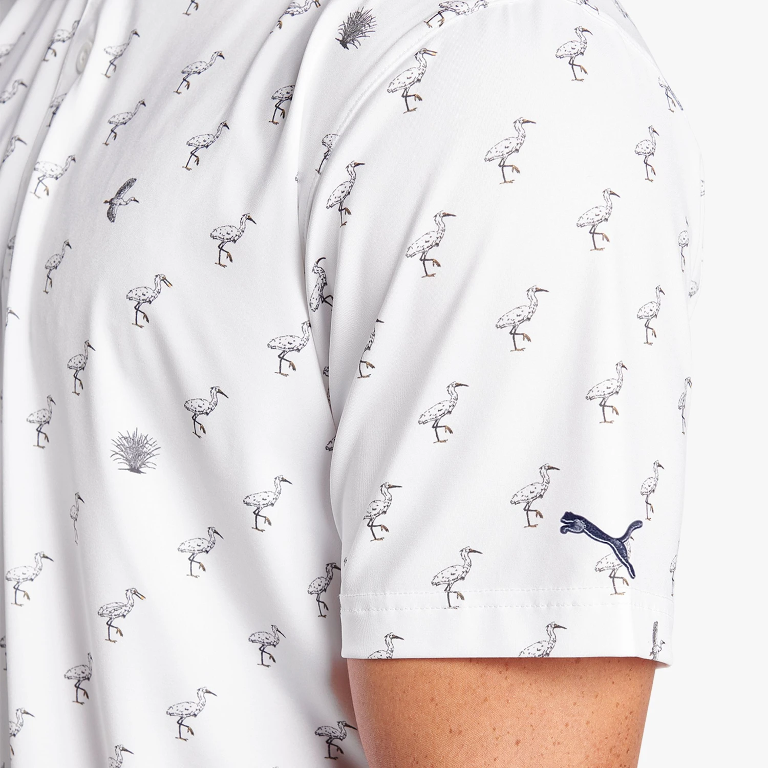 PUMA Men's MATTR Egrets Golf Polo Bright White/old Gold 6 PUMA Men's MATTR Egrets Golf Polo Bright White/old Gold - Image 4