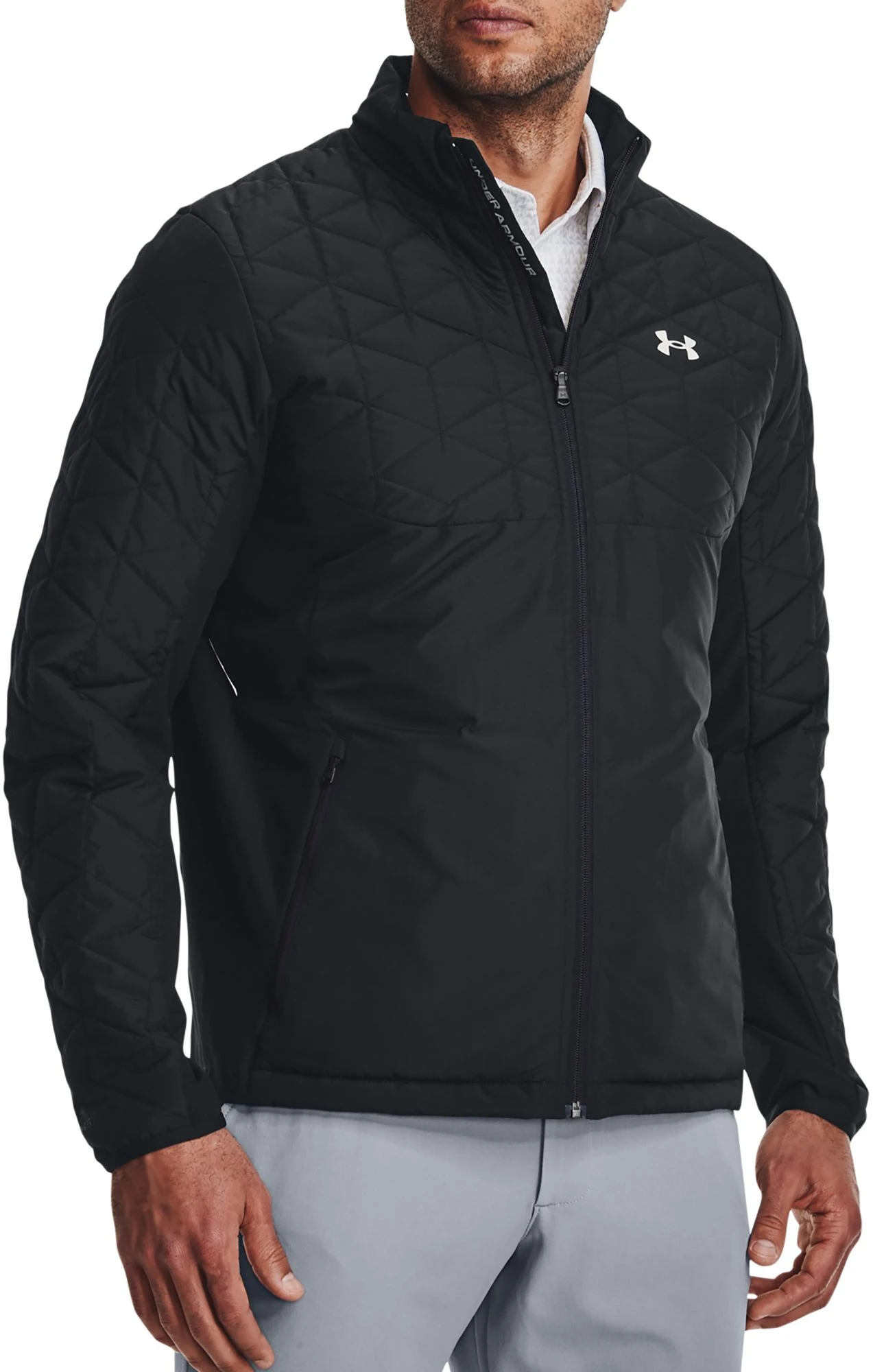 Under Armour Men's ColdGear Reactor Hybrid Golf Jacket Black/black 3 Under Armour Men's ColdGear Reactor Hybrid Golf Jacket Black/black