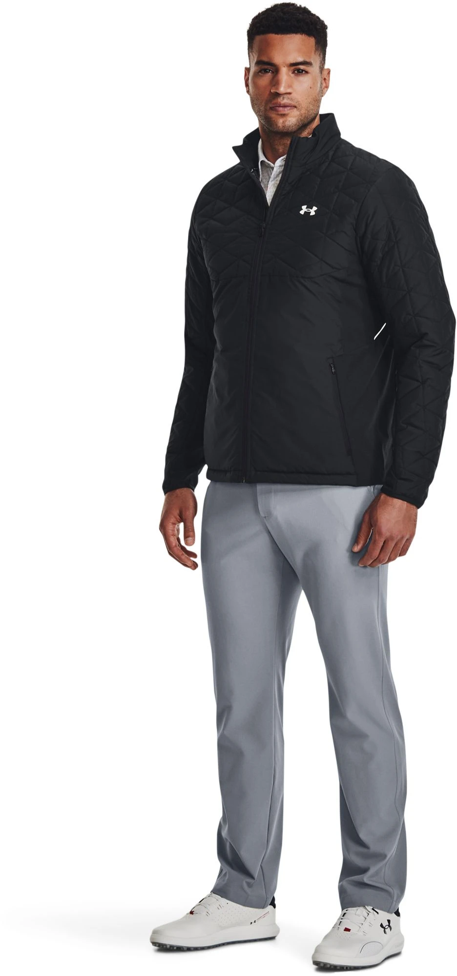 Under Armour Men's ColdGear Reactor Hybrid Golf Jacket Black/black 4 Under Armour Men's ColdGear Reactor Hybrid Golf Jacket Black/black - Image 2