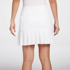 Lady Hagen Women's 17" Tummy Control Pleated Golf Skort White -Golf Apparel Shop unnamed file 1113