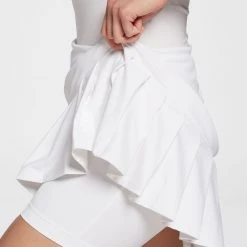 Lady Hagen Women's 17" Tummy Control Pleated Golf Skort White -Golf Apparel Shop unnamed file 1115