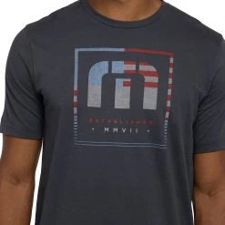 TravisMathew Men's Draw It Out Golf T-Shirt Blue Nights