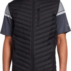 Walter Hagen Men's Quilted Full-Zip Golf Vest Black