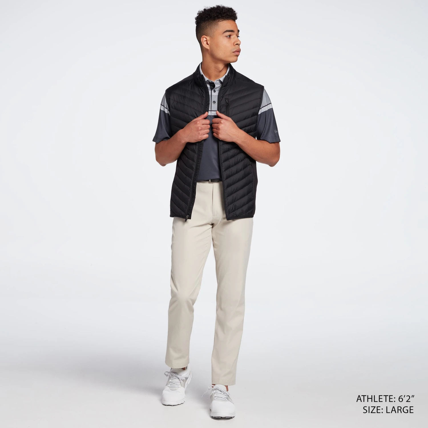 Walter Hagen Men's Quilted Full-Zip Golf Vest Black 4 Walter Hagen Men's Quilted Full-Zip Golf Vest Black - Image 2