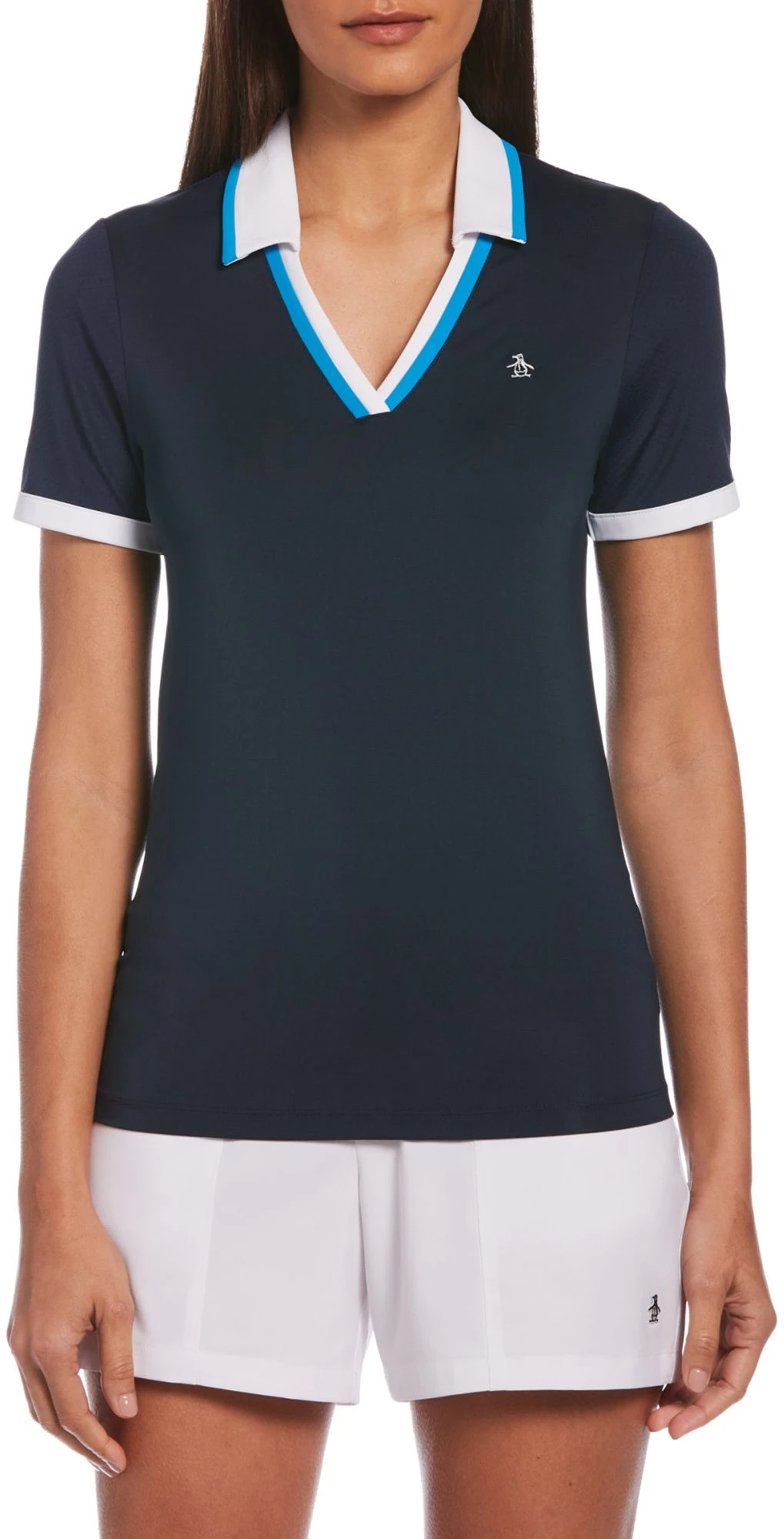 Original Penguin Women's Mesh Back Golf Polo Black Iris 3 Original Penguin Women's Mesh Back Golf Polo Black Iris