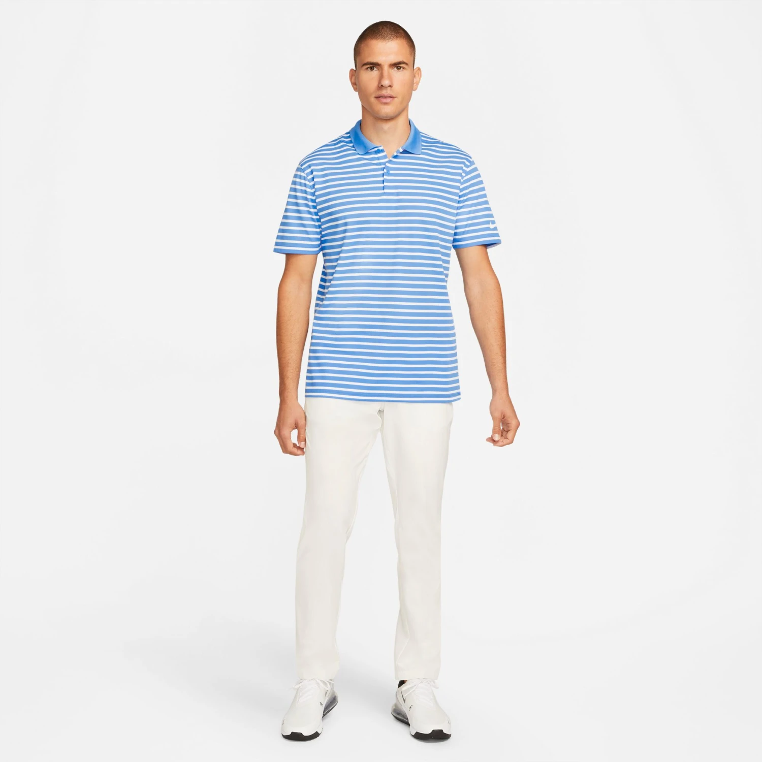 Nike Men's 2022 Dri-FIT Victory Striped Golf Polo University Blue 4 Nike Men's 2022 Dri-FIT Victory Striped Golf Polo University Blue - Image 2