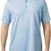 TravisMathew Langley Short Sleeve Polo For Men Heather Cardinal