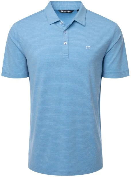 TravisMathew Men's The Heater Golf Polo Heather Microchip 3 TravisMathew Men's The Heater Golf Polo Heather Microchip